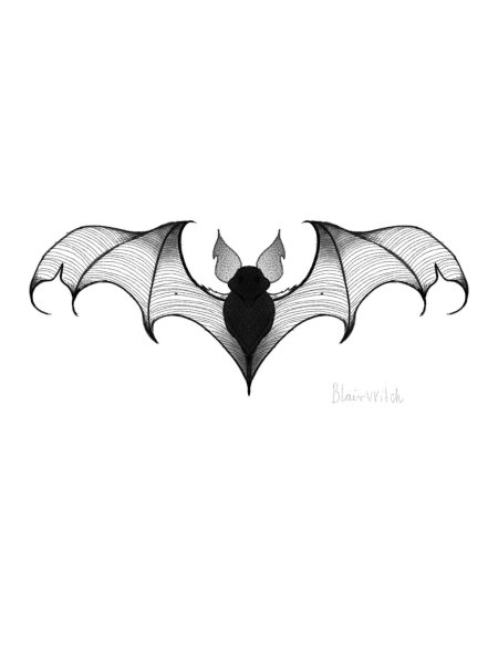 Летучая мышь эскиз