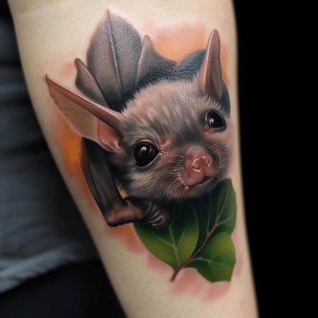 Летучая мышь тату