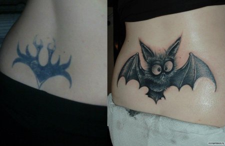 Летучая мышь тату