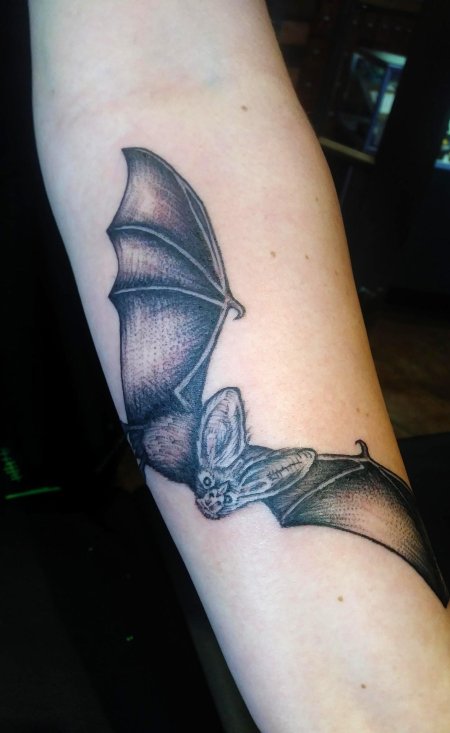 Летучая мышь тату