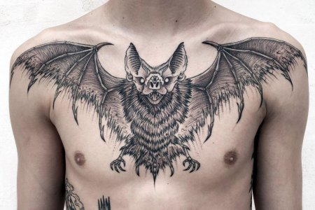 Татуировка летучая мышь