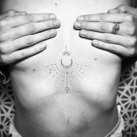 Солнце и луна тату