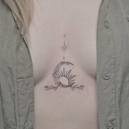 Солнце луна тату