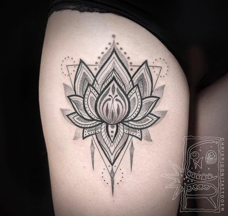 Тату мандала лотос