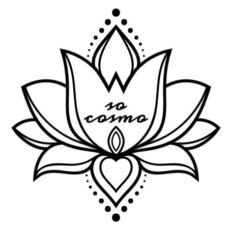 Трафарет тату лотос