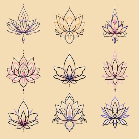 Тату мандала лотос