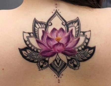 Тату мандала лотос