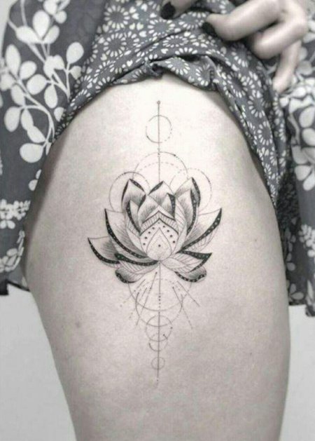 Тату мандала лотос