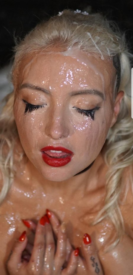 Лицо в конче размазанный макияж