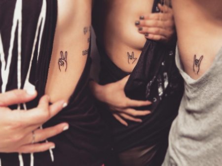 Парные тату для девушек