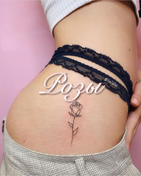 Тату на бедре маленькие