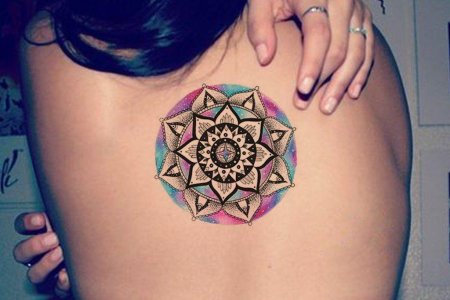 Мандала цветная тату