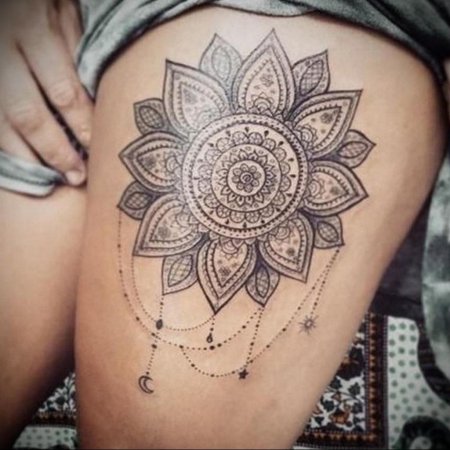 Эскиз тату мандала