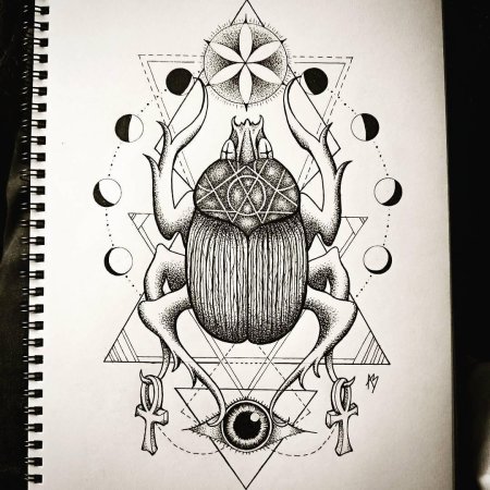 Тату эскизы египет скарабей