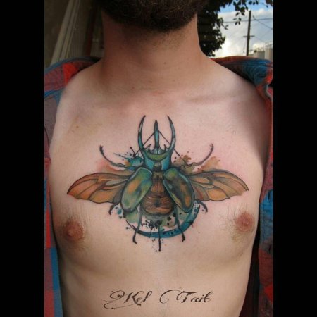 Жук скарабей тату