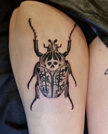 Жук голиаф тату