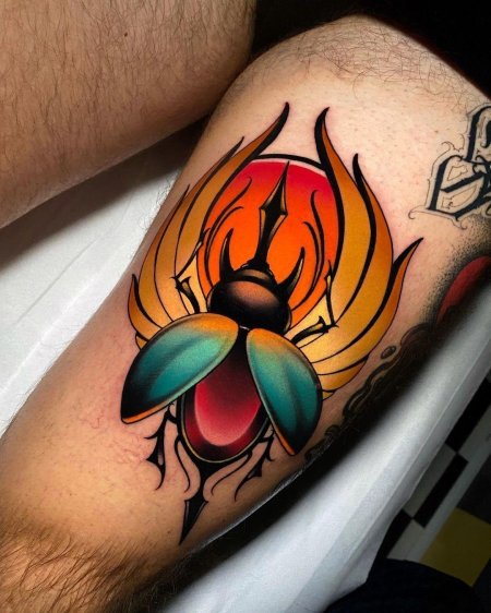 Скарабей тату
