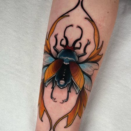 Скарабей тату