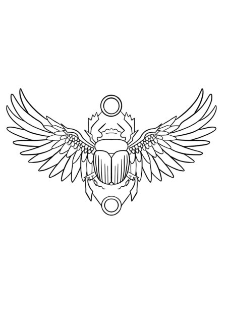 Эскиз тату египетский жук скарабей