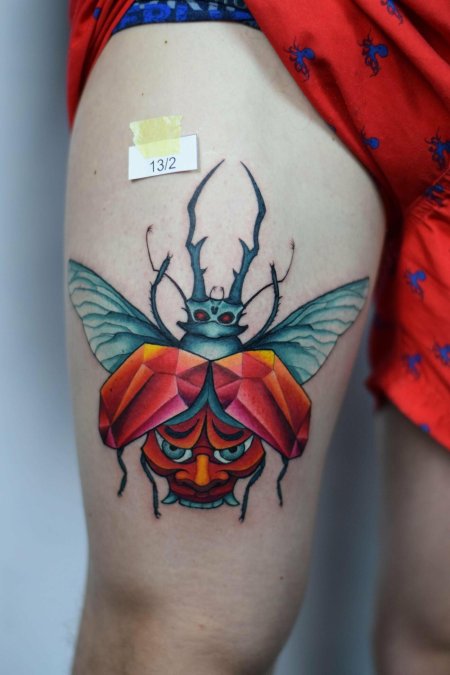 Жук скарабей тату