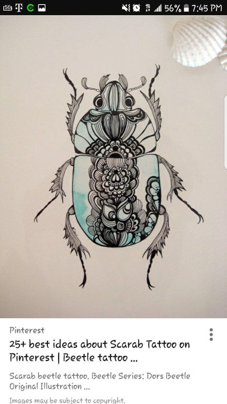 Жук скарабей тату