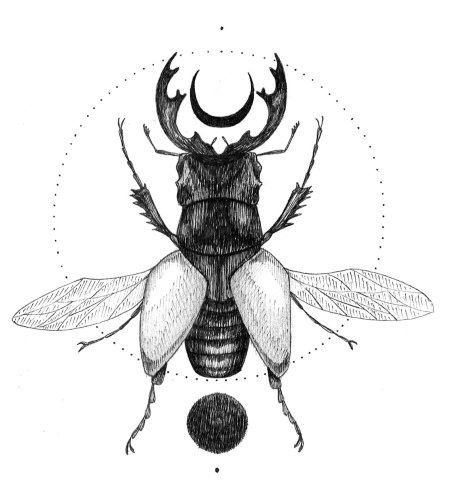 Татуировка жук скарабей