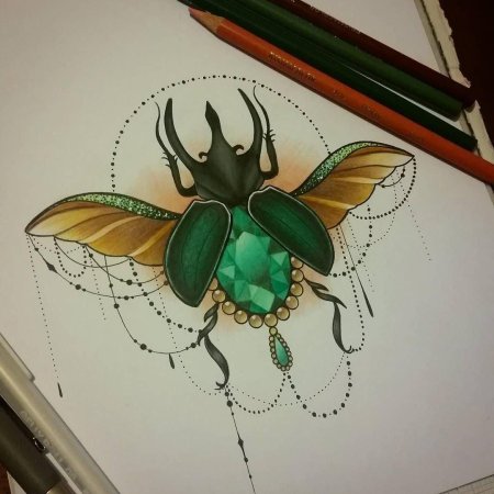 Жук скарабей тату эскизы