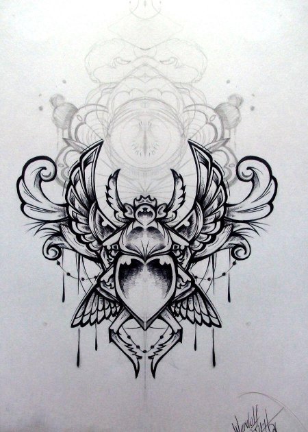 Египетские тату скоробей