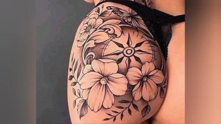 Татуировка на бедре женская