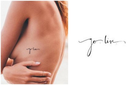 Татуировка на рёбрах для девушек