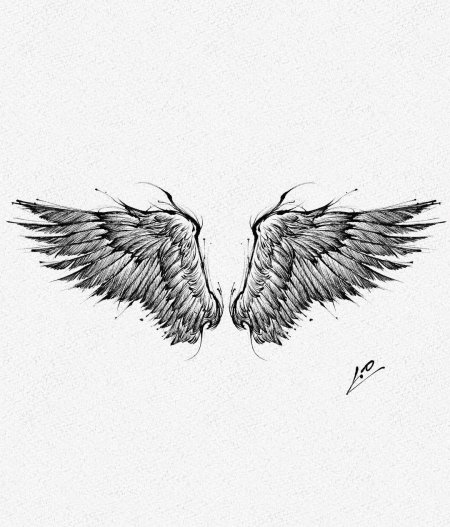 Крыло эскиз тату