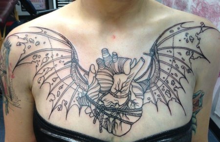 Мрачная графика тату