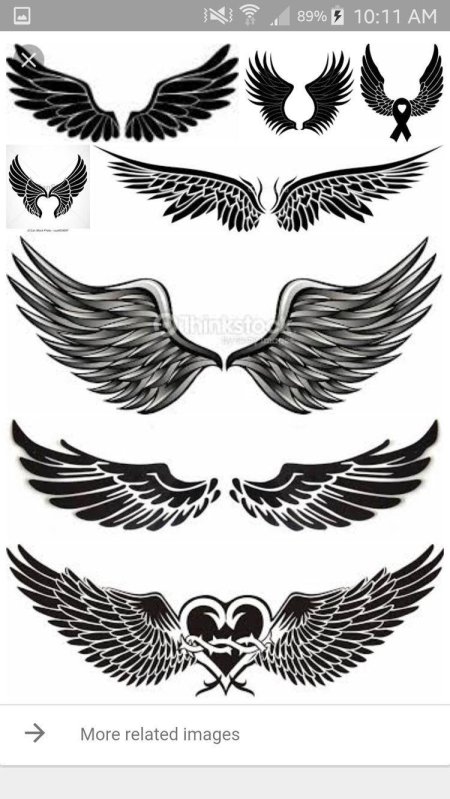 Тату крыльев