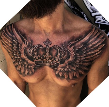 Тату грудь мужская
