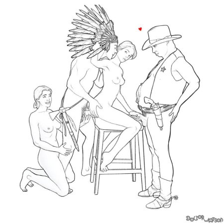 Индеец рисунок