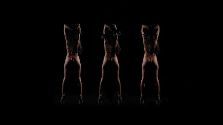 Силуэт голой женщины