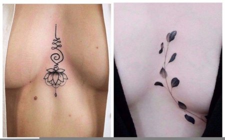 Тату уналоме между грудиной