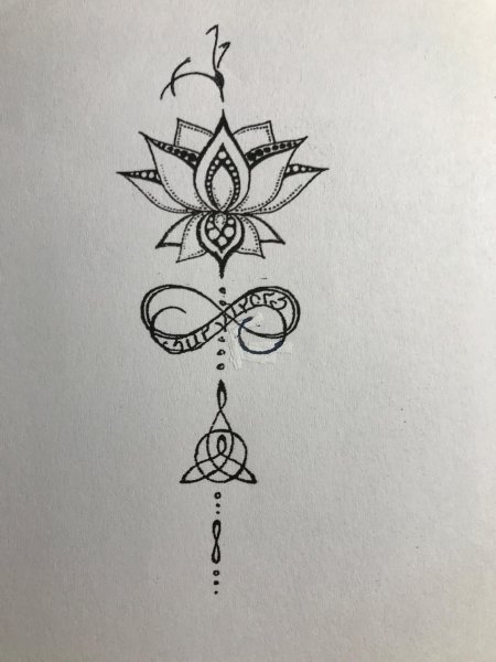 Тату мандала лотос