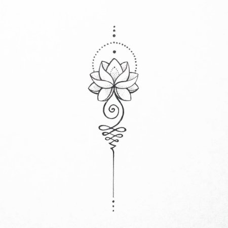 Татуировка цветок лотоса