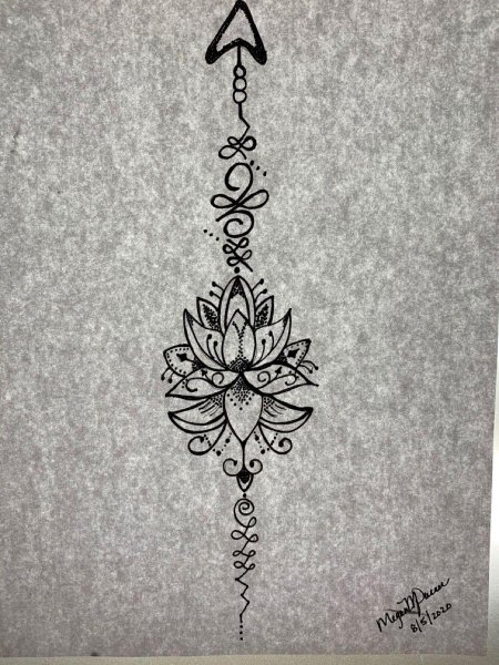 Тату мандала лотос