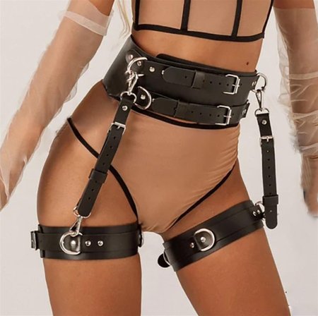 Кожаная портупея гартеры