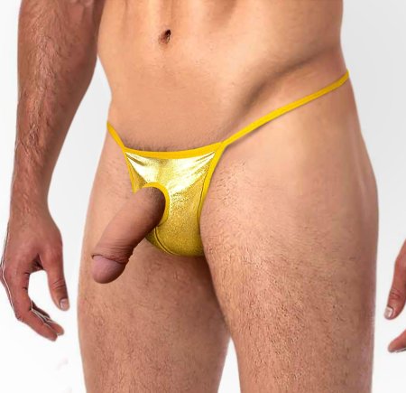 Мужские золотистые трусы