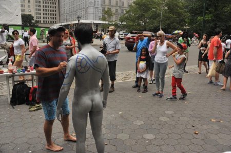 Body painting in manhattan 2013