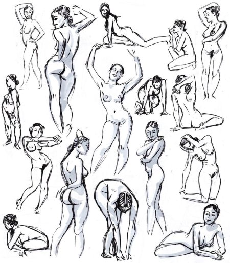 Позы людей для набросков