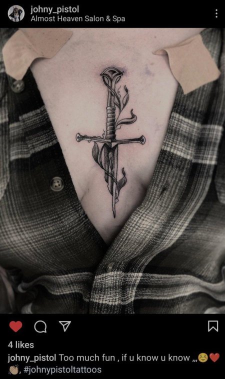Татуировка меч