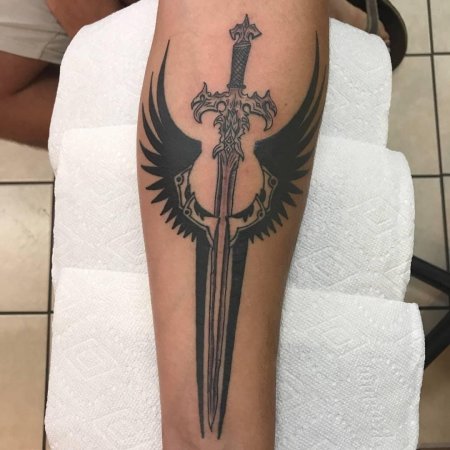 Тату меч