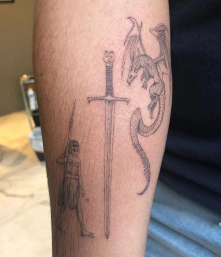 Татуировка меч