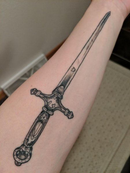 Меч тату