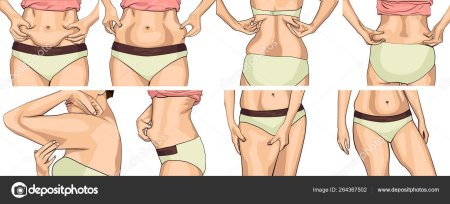 Девушка с животиком со складками