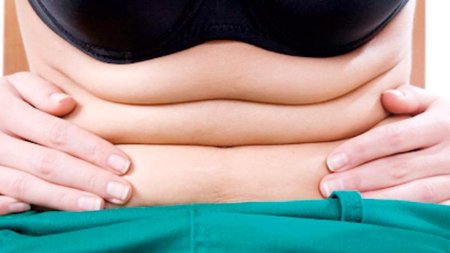 Складка на животе